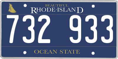 RI license plate 732933
