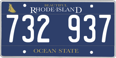 RI license plate 732937
