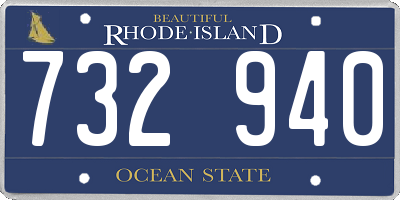 RI license plate 732940