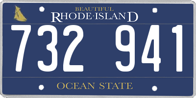 RI license plate 732941