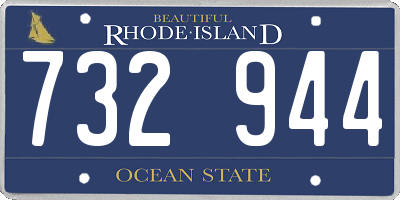RI license plate 732944