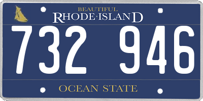 RI license plate 732946