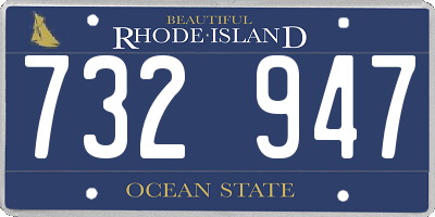 RI license plate 732947