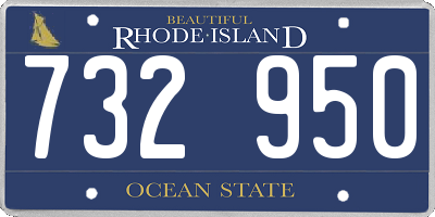 RI license plate 732950