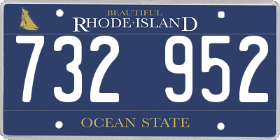 RI license plate 732952