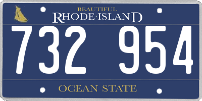 RI license plate 732954