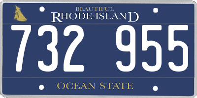 RI license plate 732955