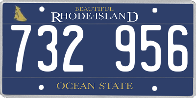 RI license plate 732956