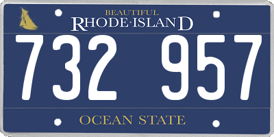 RI license plate 732957