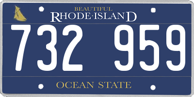 RI license plate 732959