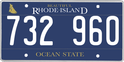 RI license plate 732960