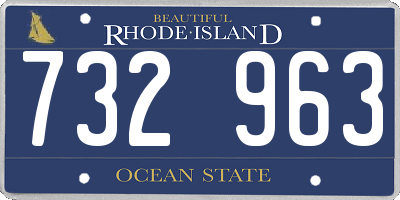 RI license plate 732963