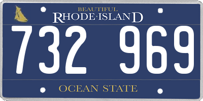 RI license plate 732969