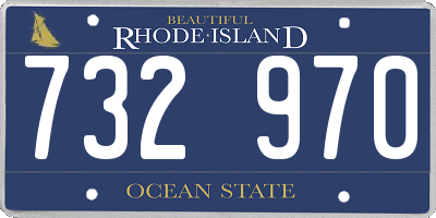 RI license plate 732970