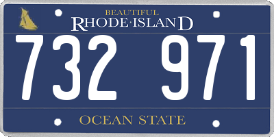 RI license plate 732971
