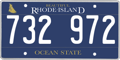 RI license plate 732972