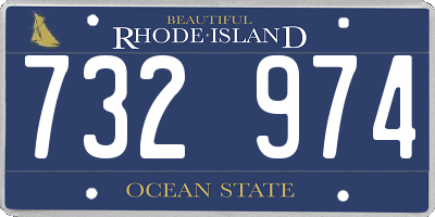 RI license plate 732974