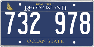 RI license plate 732978