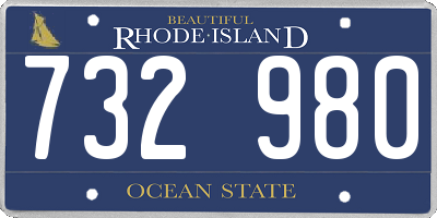 RI license plate 732980