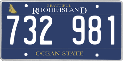 RI license plate 732981