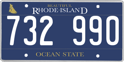 RI license plate 732990