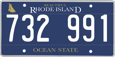 RI license plate 732991