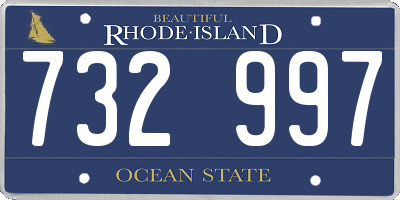 RI license plate 732997