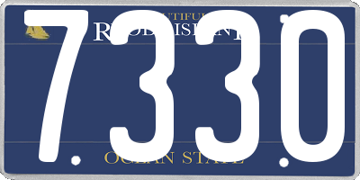 RI license plate 7330