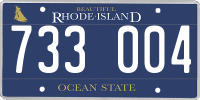 RI license plate 733004