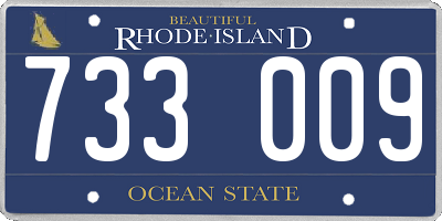 RI license plate 733009