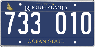 RI license plate 733010