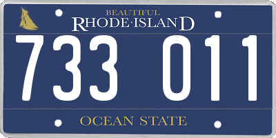 RI license plate 733011