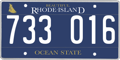 RI license plate 733016