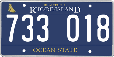 RI license plate 733018