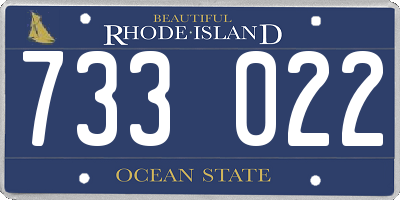 RI license plate 733022