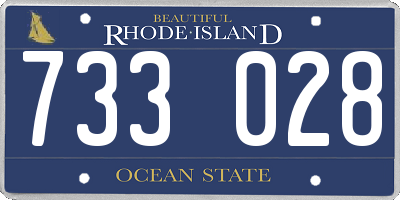 RI license plate 733028