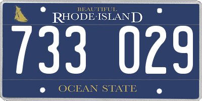 RI license plate 733029