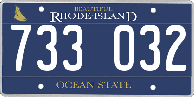 RI license plate 733032