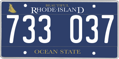 RI license plate 733037