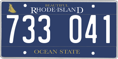 RI license plate 733041