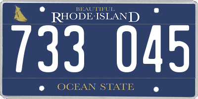 RI license plate 733045