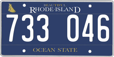 RI license plate 733046