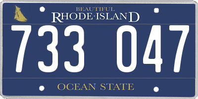RI license plate 733047