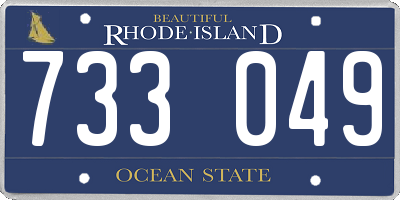 RI license plate 733049