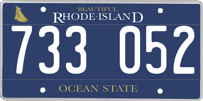 RI license plate 733052