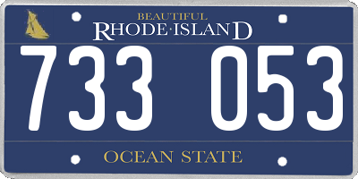 RI license plate 733053