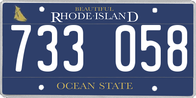 RI license plate 733058
