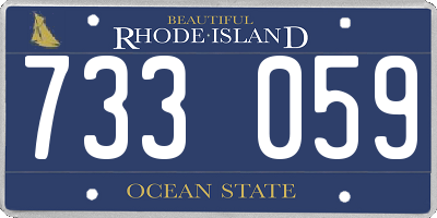 RI license plate 733059
