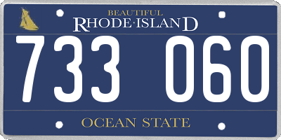 RI license plate 733060