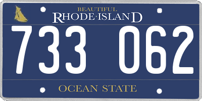 RI license plate 733062